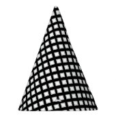 Chapeaux De Fètes Motif Checkered noir et blanc (Droite)