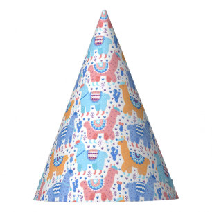 Chapeaux De Fètes Motif coloré lumineux d'alpaga