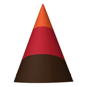 Chapeaux De Fètes motif couleur Vintage les années 70 rétro 3 bandes