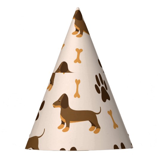 Chapeaux De Fètes Motif Dachshund : conception d'impression Vintage (Devant)