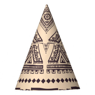 Chapeaux De Fètes Motif d'affaires tribal, ethnique, vintage