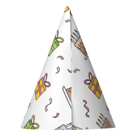 Chapeaux De Fètes Motif d'anniversaire joyeux (Dos)