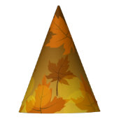 Chapeaux De Fètes Motif d'automne avec feuilles d'érable en chute et (Devant)