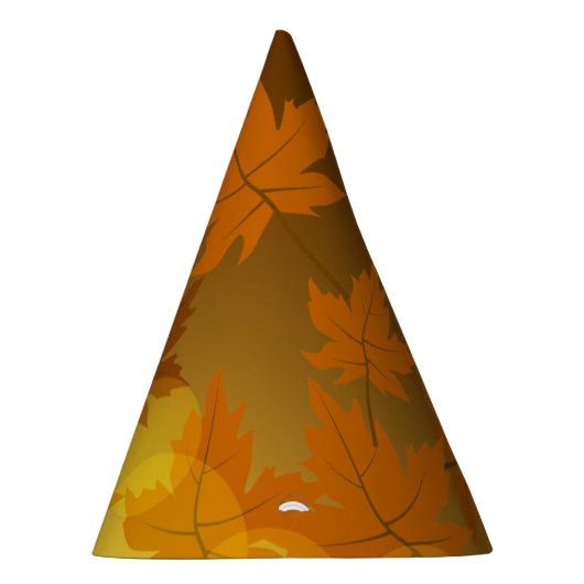 Chapeaux De Fètes Motif d'automne avec feuilles d'érable en chute et (Droite)