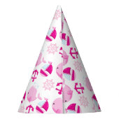 Chapeaux De Fètes Motif De Baleines, Beaux Baleines, Baleines Roses (Dos)