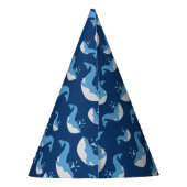 Chapeaux De Fètes Motif de baleines de l'océan bleu profond (Dos)