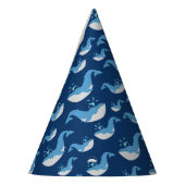 Chapeaux De Fètes Motif de baleines de l'océan bleu profond (Gauche)
