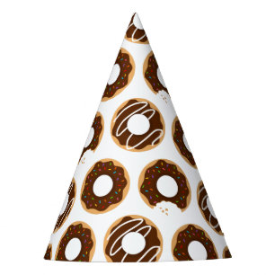 Chapeaux De Fètes Motif de beignets de chocolat