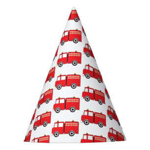 Chapeaux De Fètes Motif de camion-feu rouge