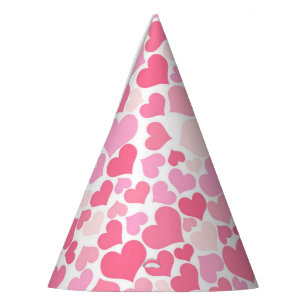 Chapeaux De Fètes Motif de Coeurs roses - Casquette de fête