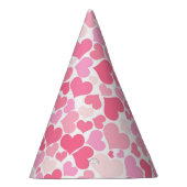 Chapeaux De Fètes Motif de Coeurs roses - Casquette de fête (Droite)