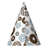 Chapeaux De Fètes Motif De Donuts, Donuts Bleus, Donuts Brown (Dos)