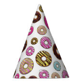 Chapeaux De Fètes Motif De Donuts, Donuts Colorés, Saupoudrages (Droite)