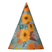 Chapeaux De Fètes Motif de fleurs à main colorée (Gauche)