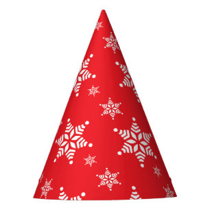 Chapeaux De Fètes Motif de flocon de neige, Flakes blancs, Neige, Ro
