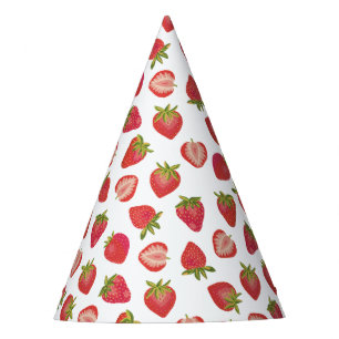 Chapeaux De Fètes Motif de fraise