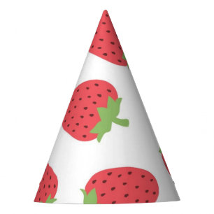 Chapeaux De Fètes Motif de fraises