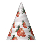 Chapeaux De Fètes Motif de fraises d'aquarelle (Gauche)