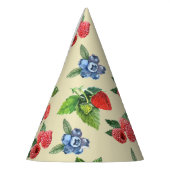 Chapeaux De Fètes Motif de framboise d'aquarelle (Gauche)
