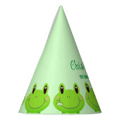 Chapeaux De Fètes Motif de grenouille à thème vert anniversaire de e (Gauche)