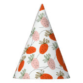 Chapeaux De Fètes Motif de griffes blanc rose (Gauche)