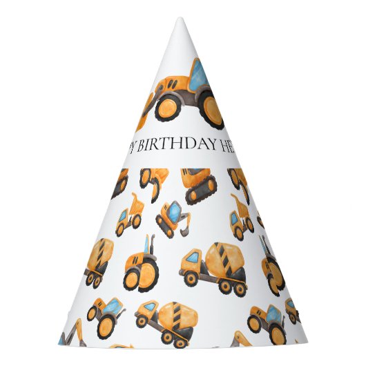 Chapeaux De Fètes Motif de la partie Camion de construction (Devant)