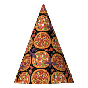 Chapeaux De Fètes motif de la pizza cool