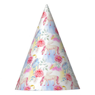 Chapeaux De Fètes Motif de licorne et de Pegasus d'aquarelle