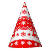 Chapeaux De Fètes Motif de Noël avec rennes et flocons de neige (Devant)