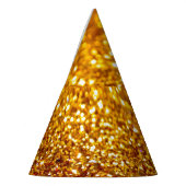 Chapeaux De Fètes Motif de Parties scintillant or brillant (Gauche)