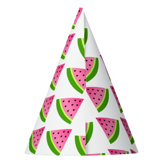 Chapeaux De Fètes Motif de pastèque rose (Dos)