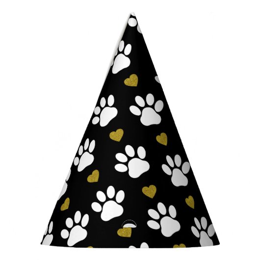 Chapeaux De Fètes Motif De Pâtes, Pâtes De Chien, Pâtes Blanches, Co (Gauche)