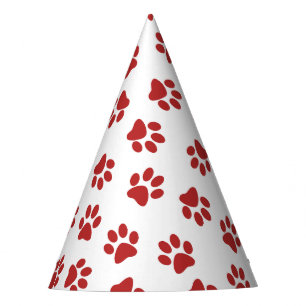 Chapeaux De Fètes Motif De Pâtes, Patrouilles De Chiens, Paws Rouges