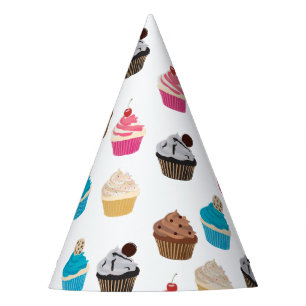 Chapeaux De Fètes Motif de petits gâteaux colorés