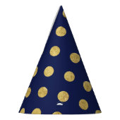 Chapeaux De Fètes Motif de point élégant de polka de feuille d'or - (Gauche)