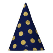 Chapeaux De Fètes Motif de point élégant de polka de feuille d'or - (Droite)