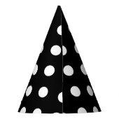 Chapeaux De Fètes Motif de pois noir et blanc (Dos)