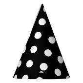 Chapeaux De Fètes Motif de pois noir et blanc (Gauche)