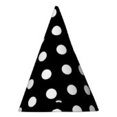Chapeaux De Fètes Motif de pois noir et blanc (Droite)