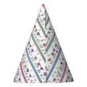 Chapeaux De Fètes Motif de rayure de lama (Dos)