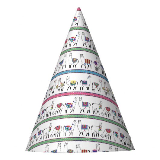 Chapeaux De Fètes Motif de rayure de lama (Devant)