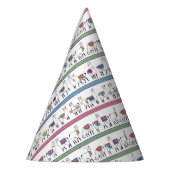 Chapeaux De Fètes Motif de rayure de lama (Gauche)