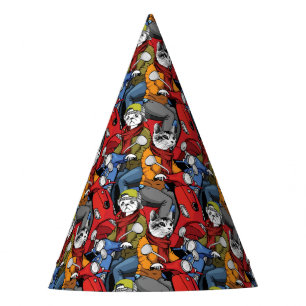 Chapeaux De Fètes Motif de scooter de chats et de chiens