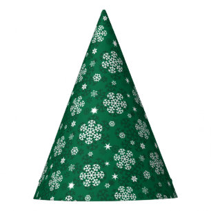 Chapeaux De Fètes Motif de Snowflakes sur le Casquette du Parti Vert