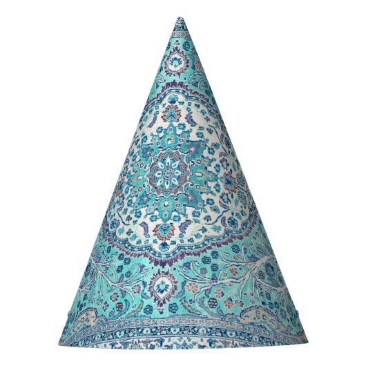 Chapeaux De Fètes Motif de tapis bleu vintage (Devant)