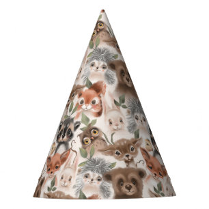 Chapeaux De Fètes Motif des animaux de bois