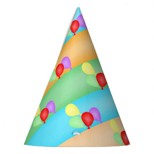 Chapeaux De Fètes Motif des ballons d'anniversaire colorés