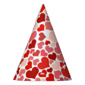 Chapeaux De Fètes Motif Des Coeurs, Coeurs Rouges, Amour (Gauche)