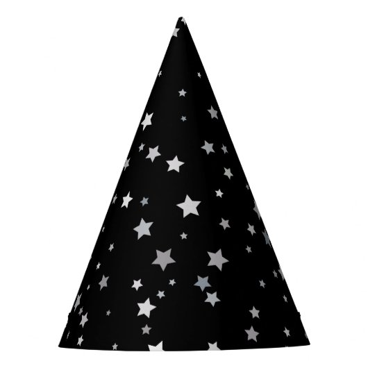 Chapeaux De Fètes Motif des étoiles d'argent mignonnes | Toute coule (Devant)