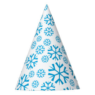 Chapeaux De Fètes Motif des flocons bleus